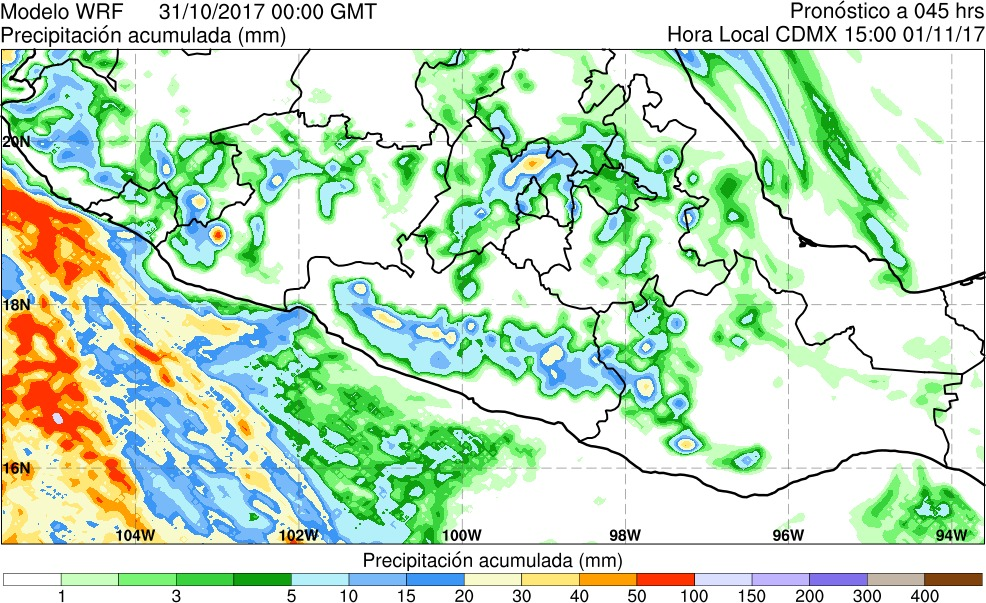 Figura 7. Área cubierta por el dominio 2 del modelo WRF.